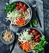 Vietnamese caramel pork noodle salad