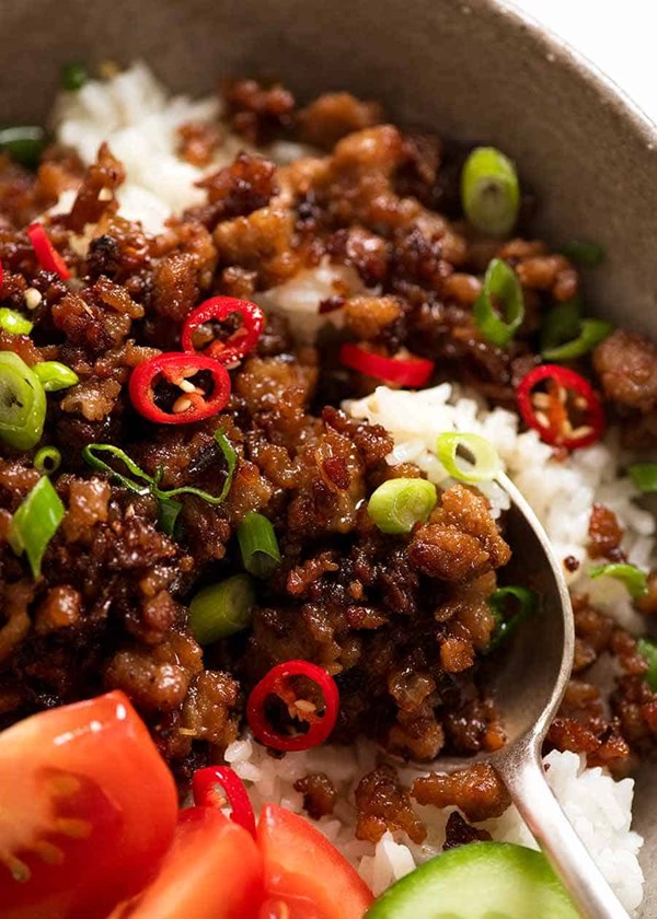 Vietnamese caramelised pork bowls