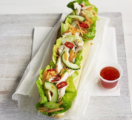 Vietnamese chicken baguettes (Bhan mi)