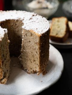 Vietnamese coffee angel food cake