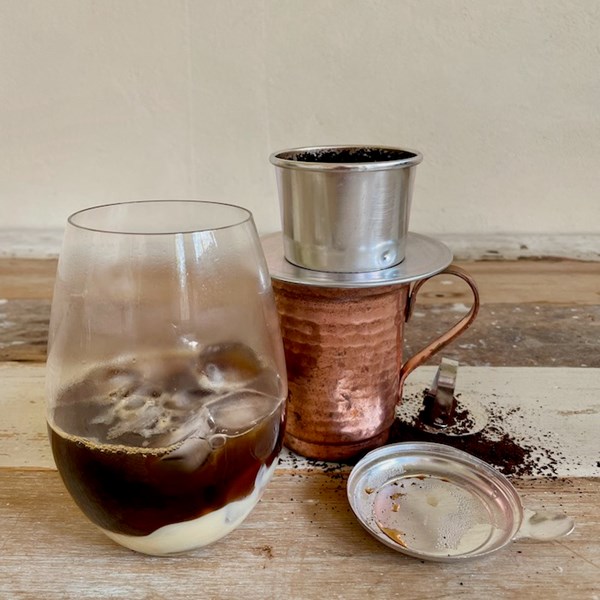 Vietnamese iced coffee (Cà phê sữa đá)