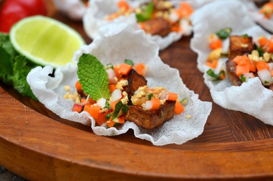 Vietnamese-inspired rice crisps