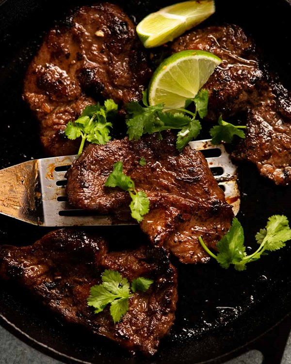Vietnamese lemongrass pork steaks