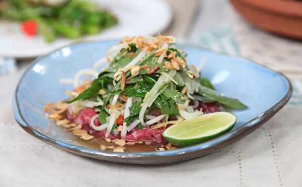Vietnamese marinated beef salad