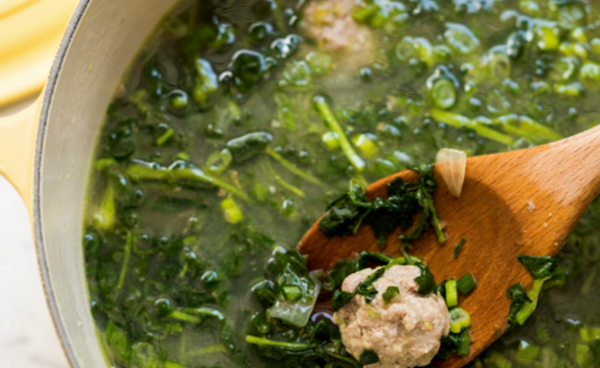 Vietnamese meatball and watercress soup (Canh)