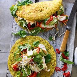 Vietnamese pancakes with fish