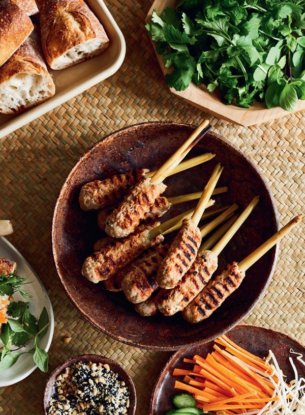 Vietnamese pork & lemongrass skewers