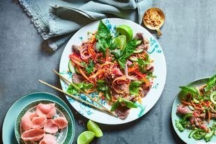Vietnamese rare beef salad (Bò tái chanh)