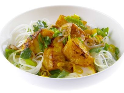 Vietnamese red snapper with noodles