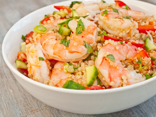 Vietnamese shrimp and quinoa salad