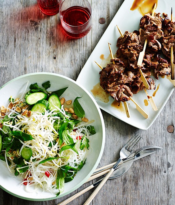 Vietnamese-style beef and vermicelli salad