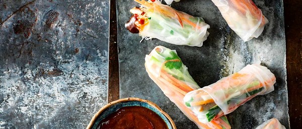 Vietnamese-style chicken summer rolls