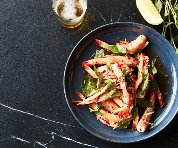 Vietnamese-style grilled prawns