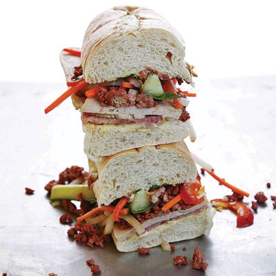Vietnamese-style sandwich (Banh mi)