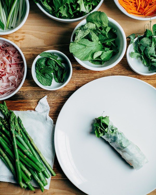 Vietnamese-style spring rolls