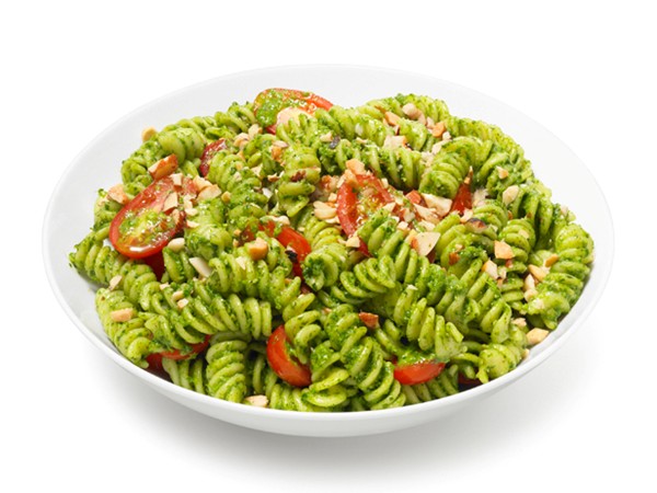 Vince's fusilli with spinach-nut pesto