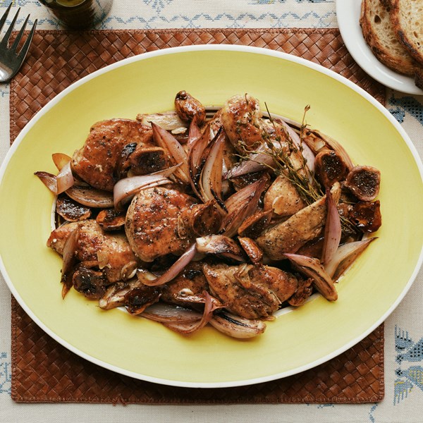 Vinegar chicken with figs
