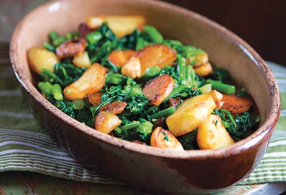 Viola Buitoni's sautéed broccoli rapini with potatoes