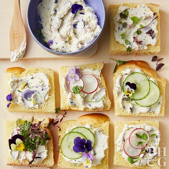 Viola tea sandwiches