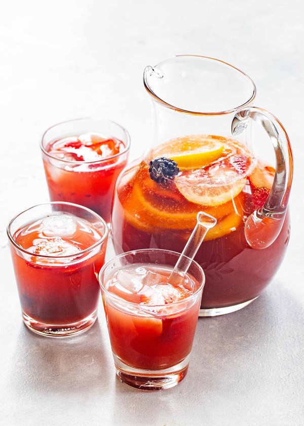 Virgin pomegranate-citrus sangria
