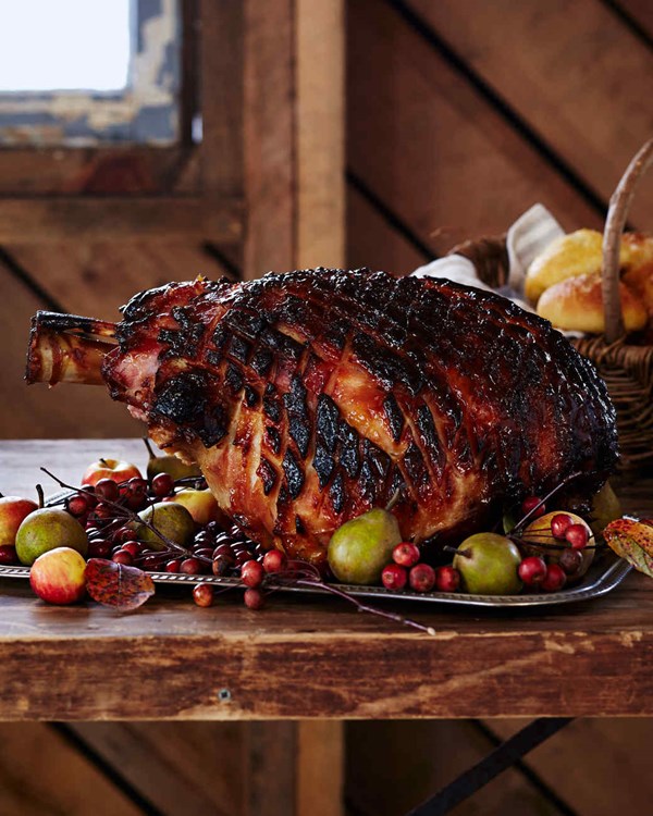 Virginia ham with honey-mustard glaze