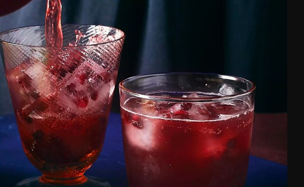 Vodka, cranberry & sour cherry punch