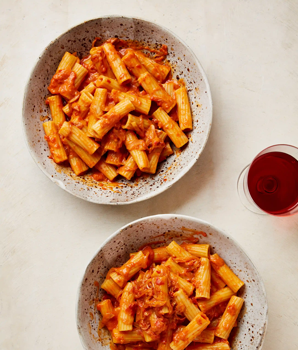 Vodka gochujang rigatoni