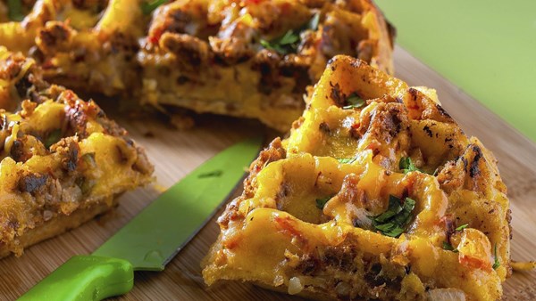 Waffled tamale pie
