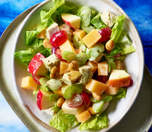 Waldorf salad with chicken & rutabaga