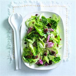 Waldorf salad with smoked ham