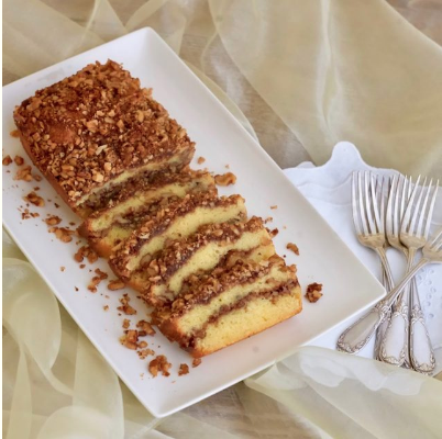 Walnut & cinnamon coffee cake