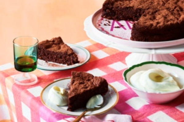 Walnut and prune torta Caprese