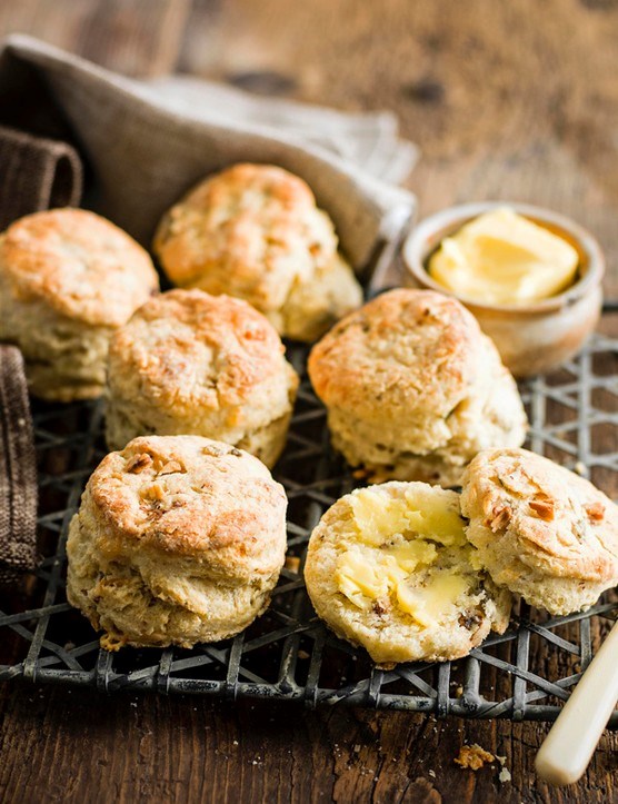 Walnut and Roquefort scones
