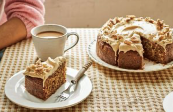 Walnut cardamom coffee cake