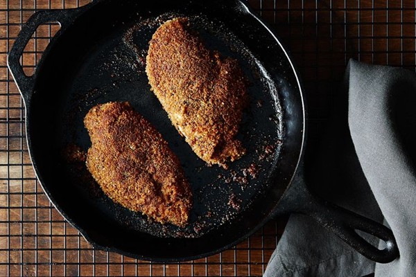 Walnut-crusted chicken breasts