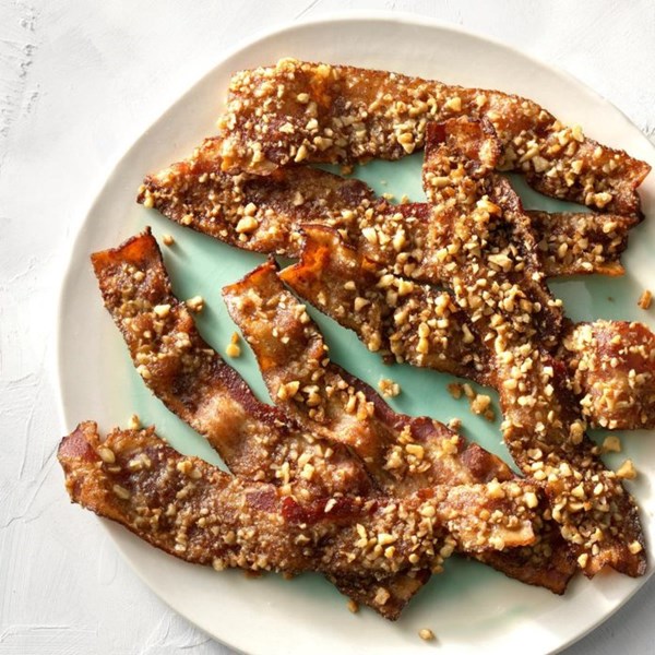 Walnut glazed bacon