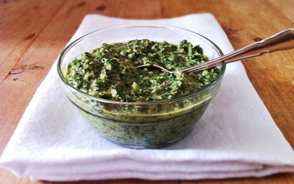 Walnut, herb, and anchovy sauce