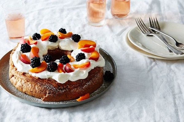 Walnut sponge cake