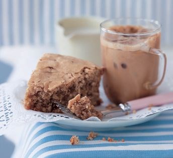 Walnut torte with dark rum syrup
