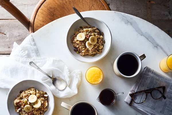 Warm and nutty breakfast couscous
