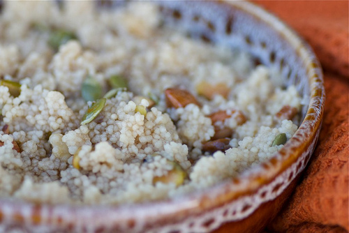 Warm and nutty breakfast couscous