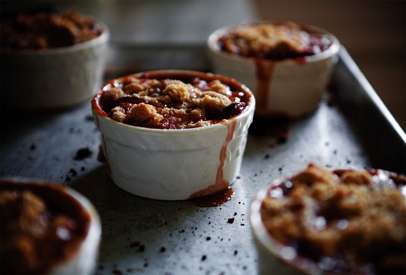 Warm any fruit crumble