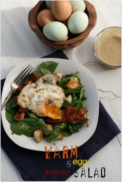 Warm bacon & egg salad