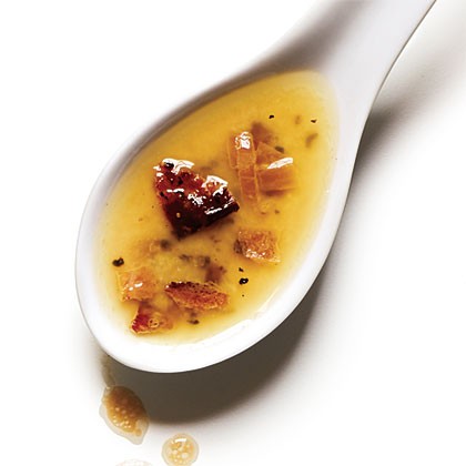 Warm bacon vinaigrette