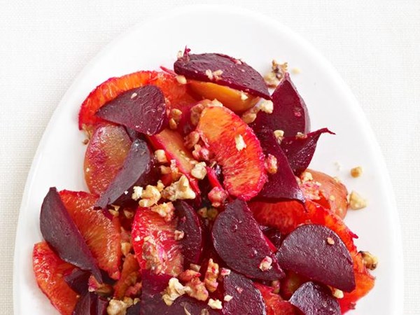 Warm beet-orange salad