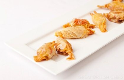 Warm bon-bons of foie gras à la Basque