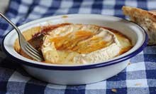 Warm Brie with peppered caramel