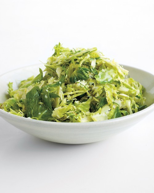 Warm Brussels sprout salad
