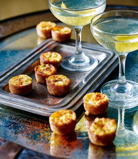 Warm cheese and onion cups