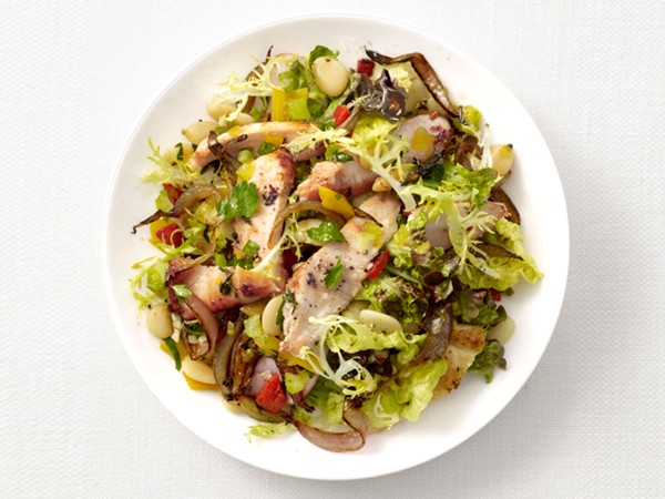 Warm chicken and butter bean salad
